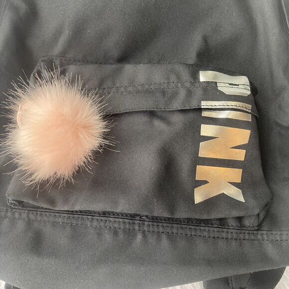 Victoria\'s Secret Mini Backpack PINK Pom Pom Bling Preppy Punk Limited Ed NWOT main image 8
